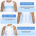 thumbnail image 4 of 3 Pack Men's Compression Undershirt Tank Top Slimming Shapewear Tummy Control Compression Shirt Stretchy Body Shaper for men, 4 of 6