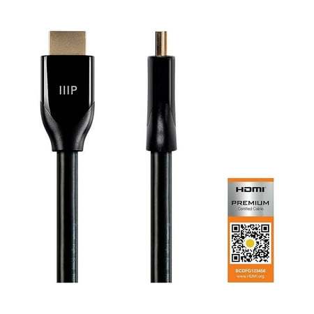 UPC: 0889028035290 | Monoprice Certified Premium High Speed HDMI Cable  HDR  10ft Black – 10 ft HDMI A/V Cable for Audio/Video Device – First End: 1 x HDMI Male Digital Audio/Video – Second End: 1 x HDMI Male Digital Audi