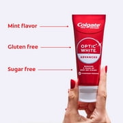 Colgate Optic White Advanced Sparkling White Toothpaste with 2% Hydrogen Peroxide, Mint, 2 Pack, 3.2 OZ
