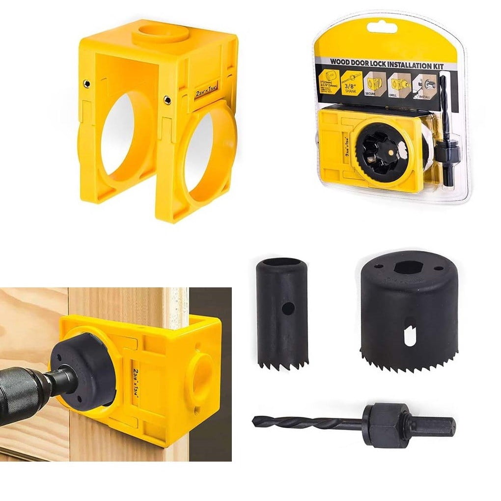 Door Lock Installation kit Carbon Steel Hole cutter for Wooden Doors drill bit