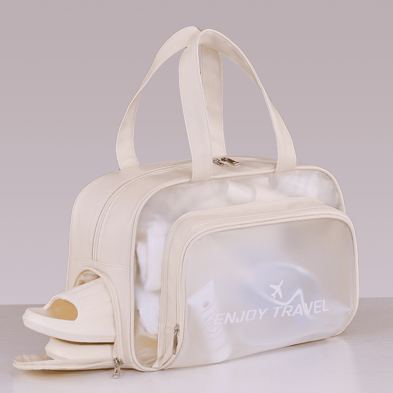 Waterproof Swim Bag with Wet Dry ​Shoe Compartment Cosmetic Bag for Beach Gym Sports Travel Storage Toiletries Makeup Organizer