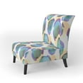 thumbnail image 2 of Designart "Blue Leopard " Upholstered Cabin & Lodge Accent Chair and Arm Chair, 2 of 5