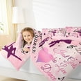 thumbnail image 3 of Manfei Ballet Princess Bedding Queen Comforter Set, Positive Words Down Comforter, Cartoon Theme Reversible Duvet Insert, Lightweight Room Decorative, 3pcs, 3 of 8