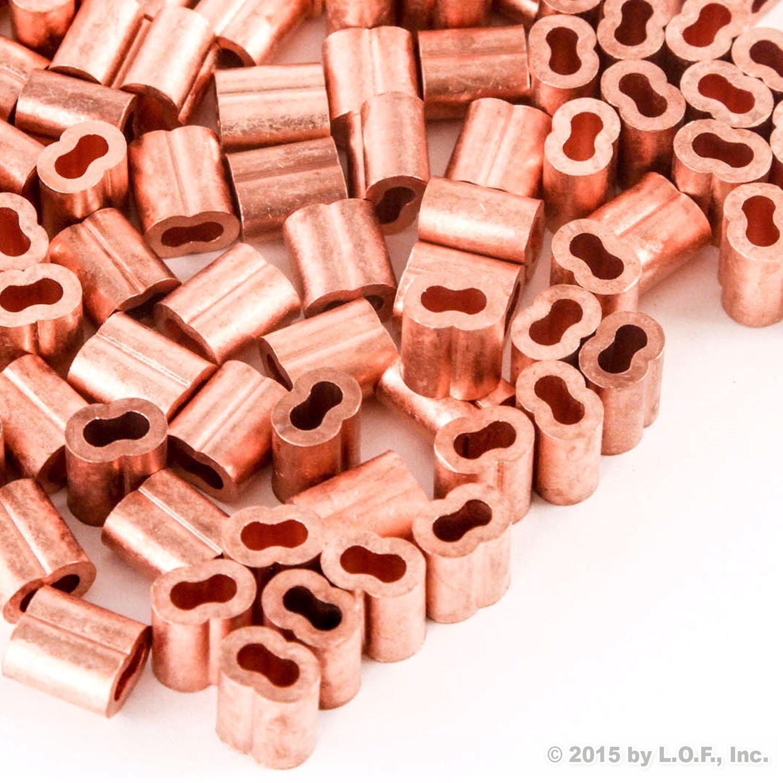 Red Hound Auto 250 Ferrules Only Copper Swage Cable Wire Snare Double