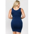 thumbnail image 5 of K-Cliffs Plus Size Women's Traditional Ribbed Bodycon Stretch Tank Dress, Navy, One Size Fits most, 5 of 6