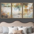 thumbnail image 3 of wall26 Framed Canvas Print Wall Art Set Grunge Pastel Teal Yellow Landscape Abstract Shapes Illustrations Modern Art Decorative Multicolor Chic for Living Room, Bedroom, Office - 24"x36"x3, 3 of 5