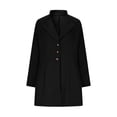 thumbnail image 4 of FRSASU Women’s fashionable and comfortable Trench Coat Slim single-breasted Notch Lapel Coat Thick A Line Jacket Black, 4 of 9