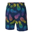 thumbnail image 5 of Naloa Retro Bright Pineapple Men's Beach Shorts, Surfing shorts, Swim trunks, Quick Dry Swim Trunks for Surfing Beach Fun - Small, 5 of 9
