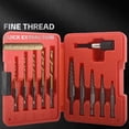 thumbnail image 3 of 11Pcs Screw Extractor and Left Hand Drill Bits Set Included 5Pcs Screw Extractor, 5Pcs HSS Drill Bits and 1Pcs Adapter, Bolt Remover Reverse Cobalt HSS Steel Drill Bit Stripped Screw Remover for, 3 of 9