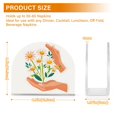 thumbnail image 3 of Daisy Flowers Hands Napkin Holder for Table Clear Napkin Stand Paper Holder Acrylic Organizer Dispenser Napkins for Dinner Kitchen Restaurant Room, 3 of 8