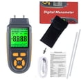 thumbnail image 3 of Manométrico Irfora Manómetro digital Probador de presión de aire y gas de doble puerto Medidor de presión diferencial con pantalla LCD retroiluminada, alimentado por batería o cable USB, admite medici Irfora Manométrico, 3 of 7