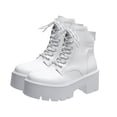 thumbnail image 2 of Bnwani Boots for Women New Fall Fashion Thick Chunky 0 Boot White Size 4.5, 2 of 7