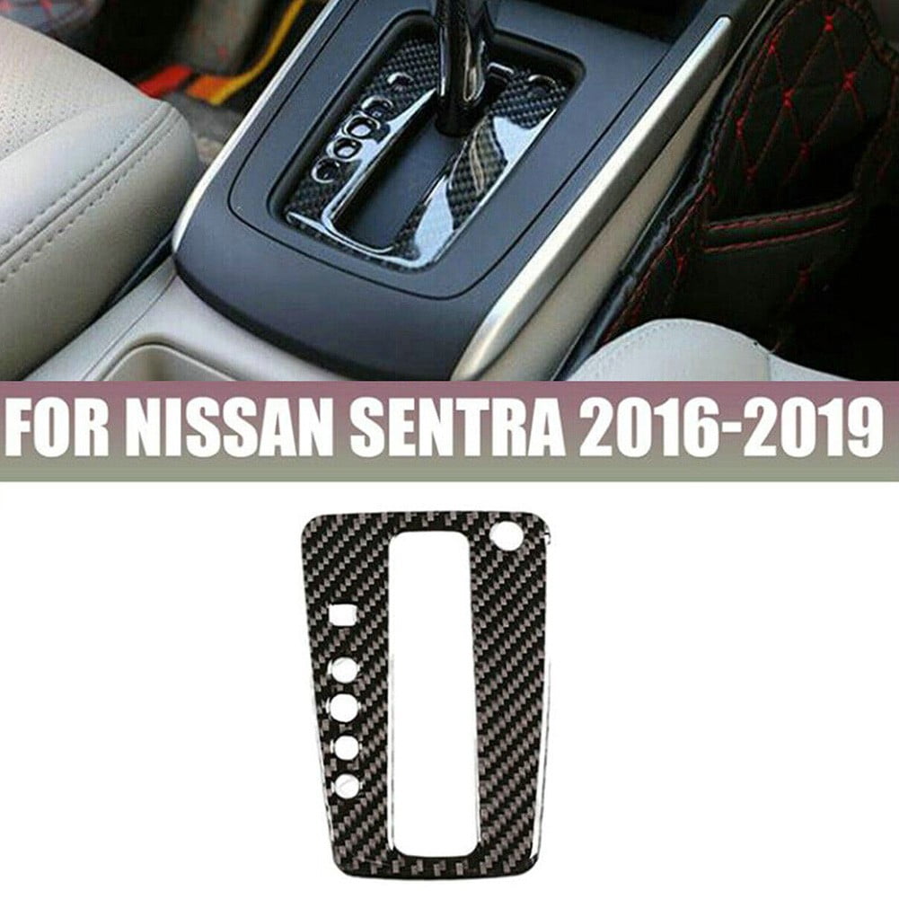 Carbon Fiber Vinyl Central Console Gear Shift Cover For Nissan Sentra