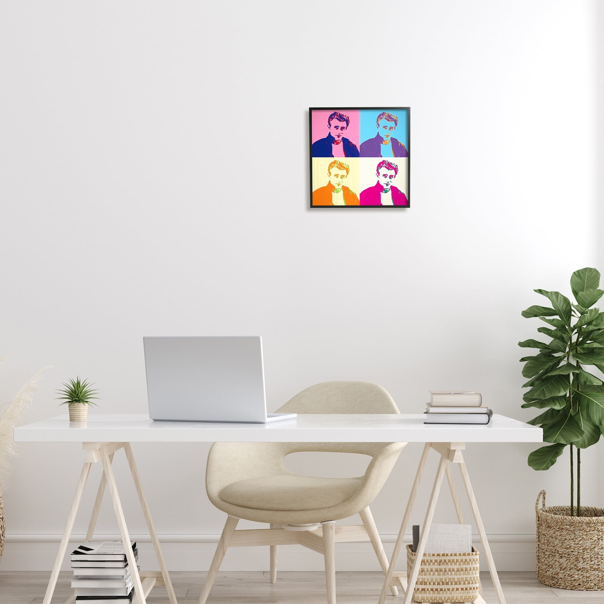Stupell Industries Vivid Pop Style Portrait Squares Person Man Framed Wall Art, 24 x 24, Design by AbcArtAttack