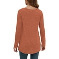 thumbnail image 3 of TARAINYA Womens Long Sleeve Tunic Tops Casual V Neck Lightweight Shirts Loose Sweatshirt, 3 of 8