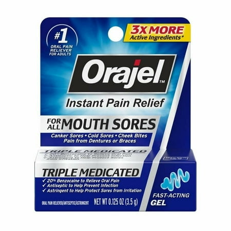 orajel triple medicated for mouth sores