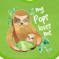 thumbnail image 4 of Inktastic My Pops Loves Me Cute Sloth and Baby Boys or Girls Baby Bib, 4 of 4
