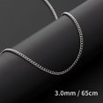 thumbnail image 1 of Collar de metal para hombre, cadena sencilla de acero de titanio, cadena lateral de acero inoxidable, cadena fina para frotar, joyería para mujer con cadena, 1 of 6