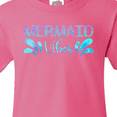 thumbnail image 4 of Inktastic Mermaid Vibes Text in Blues Youth T-Shirt, 4 of 5