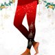 thumbnail image 4 of Leggings de invierno Gibobby para Mujer ajustados con Estampado navideño degradado rojo L, 4 of 5
