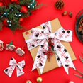 thumbnail image 4 of 3 Rolls Christmas Ribbons Snowman Wired Edge Ribbon Christmas Wrapping Ribbon Grosgrain Satin Fabric Ribbon for DIY Wreaths Wrapping Crafts Decoration, 2 Inch x 5 Yard, 4 of 7