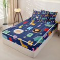 thumbnail image 2 of Homewish Dinosaur Elephant Giraffe Zipper Twin Comforter Sets with Fitted Sheet and 2 Pillowcases,Multicolor Letter Lovely Cute Animals Zipper Bedding Set For Boys Kids,Reversible,4-Piece, 2 of 7