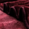 thumbnail image 4 of Home Bedroom All Season Lightweight Soft Warm Fuzzy Microplush Fleece Bed Blanket Burgundy Twin 60" x 78", 4 of 7