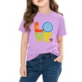 thumbnail image 4 of Blusas y camisas de manga corta con cuello redondo para niños y niñas, camisetas gráficas de manga corta, blusas con estampados bonitos para la temporada escolar., 4 of 9