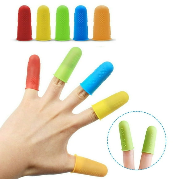 3/5/12Pcs Silicone Finger Cot Protector Sleeve Cover Anti-cut Anti-slip Gloves
