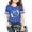 Blue, variant on Girls' Football Graphic Tee – Short Sleeve Sports Top for Kids, Casual Loose Fit Playful Print T-Shirt for School & Practice