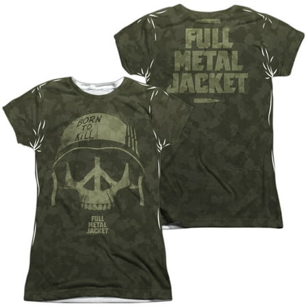 Full Metal Jacket - War For Peace (Front/Back Print) - Juniors Cap Sleeve Shirt -