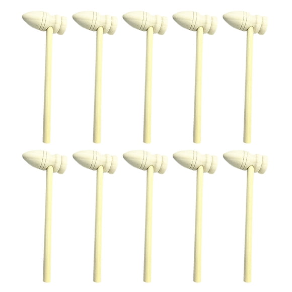 CIMAXIC Marteau à Gâteau 1 Ensemble 24 Pcs Marteaux Mini en Bois Massif Jouets en Bois pour Enfants Marteaux Créatifs DIY, 5.51"X1.69"X1.69 Pouces