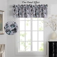 thumbnail image 3 of Cortina con cenefa H.VERSAILTEX Blackout, 52 x 46 cm, diseño floral, gris y verde azulado, 3 of 8