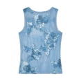 thumbnail image 5 of Bibifish Womens Tank Tops Mesh Base 3D Floral Embroidery Summer Sleeveless Camisole Sheer See Through Party Evening Tops, 5 of 6