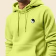 thumbnail image 5 of Dalix Yin Yang Embroidered Fleece Zip Hoodie Cold Fall Winter Mens in Safety Green XL X-Large, 5 of 5