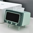 thumbnail image 2 of TV Tissue Box Multi Functional Creative Tissue Box Holder with Cell Phone Slot Decoration Tissue Holder Home Living Room Cute StyleKleenex Box Holder for Bathroom Office, 2 of 7