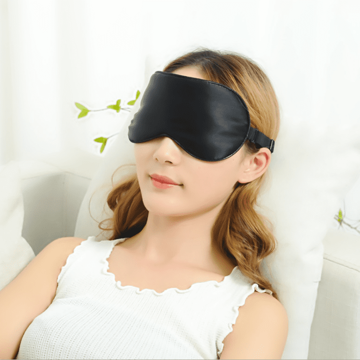 Heldig Natural Silk Sleep Mask, Blindfold, Super Smooth Eye Mask (Black