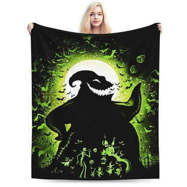 Oogie Boogie Cartoon Blanket Cozy Warm Flannel Throw Blanket for Living Room Bedroom Bed Sofa Car, All Seasons Fleece Blankets Gifts for Kids Teens Adults 40"X30"