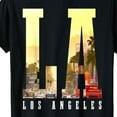 thumbnail image 4 of GUZOM Mens Los Angeles T-Shirt Black, LA Graphic Tee with City Skyline Design, Stretch Breathable Short Sleeve Regular Fit Casual Shirt,Size XL, 4 of 5