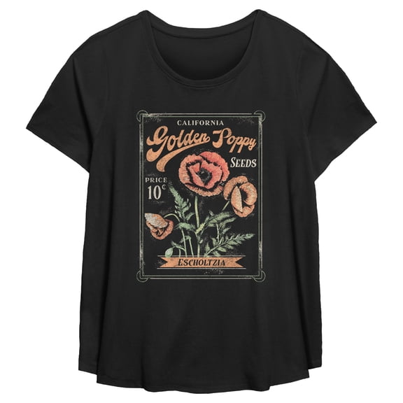 Women's Lost Gods Poppy Seeds Packet Graphic T-Shirt