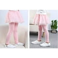 thumbnail image 3 of Little Girls Footless Leggings with Tutu Ruffle Twinkle Star Skirt Stretchy Cotton Pantskirt, 3 of 11