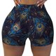 thumbnail image 2 of Fotbe Peacock Feathers Shorts Sin Costuras – Shorts Deportivos de Cintura Alta para Mujer, Elásticos para Gimnasio, Yoga, Running o Ciclismo-Medium, 2 of 8