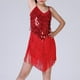 thumbnail image 2 of Odeerbi Vestido de Baile Latino Con Lentejuelas Para Niña Rendimiento En Escena Trajes de Verano Vestido de Algodón Con Flecos Vestido Sin Mangas Con Camisola Traje de Baile Con Borlas, 2 of 4