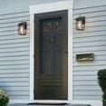 thumbnail image 3 of Aary Modern Black Farmhouse Indoor/Outdoor Lantern LED Patio Wall Lantern Wall Sconce Frosted Cylinder Glass - W6"*H10.8" *E6.8", 3 of 5
