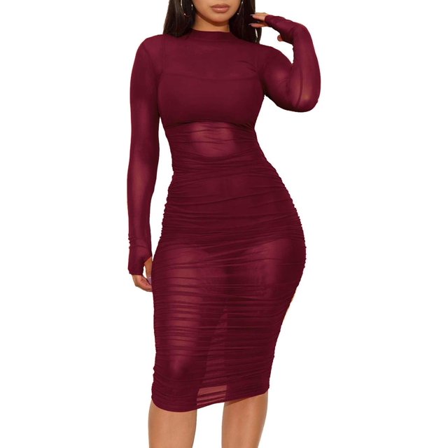 GFDYREE Robe en Maille pour Femmes Manches Longues Justaucorps 3 Pcs avec Cami Shorts