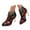 Wine, variant on Dakaela Women's Stiletto High Heel Ankle Booties Pointy Toe Floral Dress Pumps Short Ankle Boots Shoes