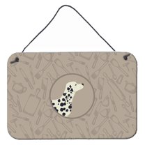 Carolines Treasures CK2181DS812 Dalmatian In the Kitchen Wall or Door Hanging Prints 8x12 multicolor