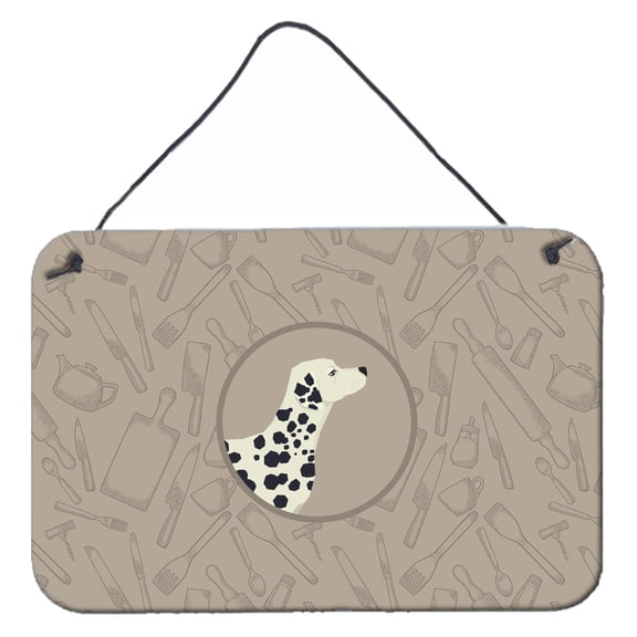 Carolines Treasures CK2181DS812 Dalmatian In the Kitchen Wall or Door Hanging Prints 8x12 multicolor