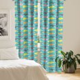 thumbnail image 2 of Ambesonne Whale Curtains, Colorful Orca Silhouettes, Pair of 28"x63", Multicolor, 2 of 5