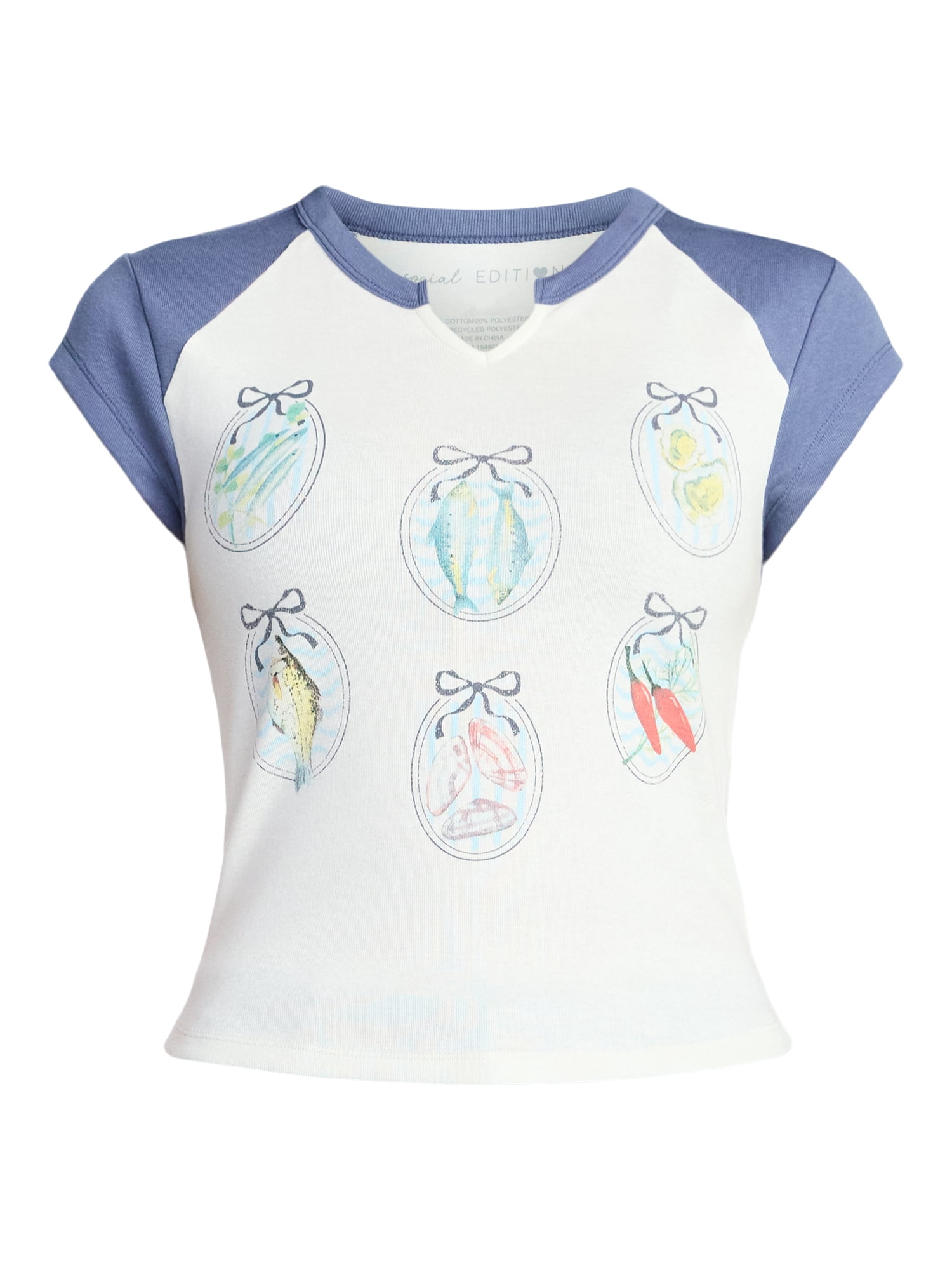 Sardine Women's Graphic Tee with Short Sleeves, Sizes XXS-XXL